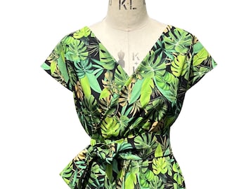 Balylis & Knight tropical cotton Wrap Dress