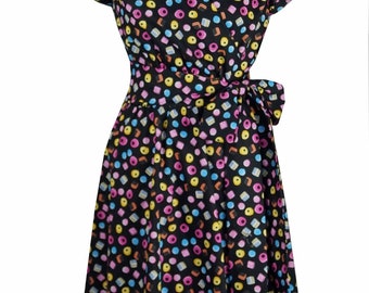 short sleeved a line wrap dress sweetie allsorts Baylis and Knight