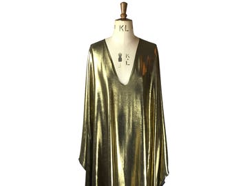 Baylis & Knight Maxi Gold Plunge Studio 54 dress