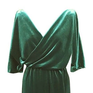 Baylis Knight Green Velvet Wrap Jumpsuit UK