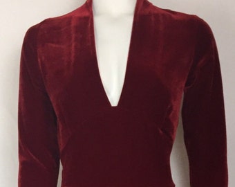 Baylis and Knight Red Velvet long jumpsuit playsuit