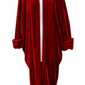 Baylis and Knight Red Velvet  Duster Coat Opera