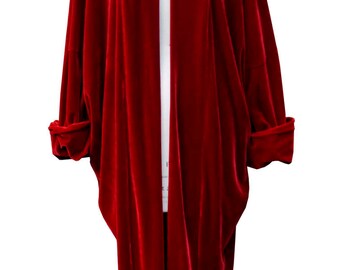 Baylis and Knight Red Velvet  Duster Coat Opera