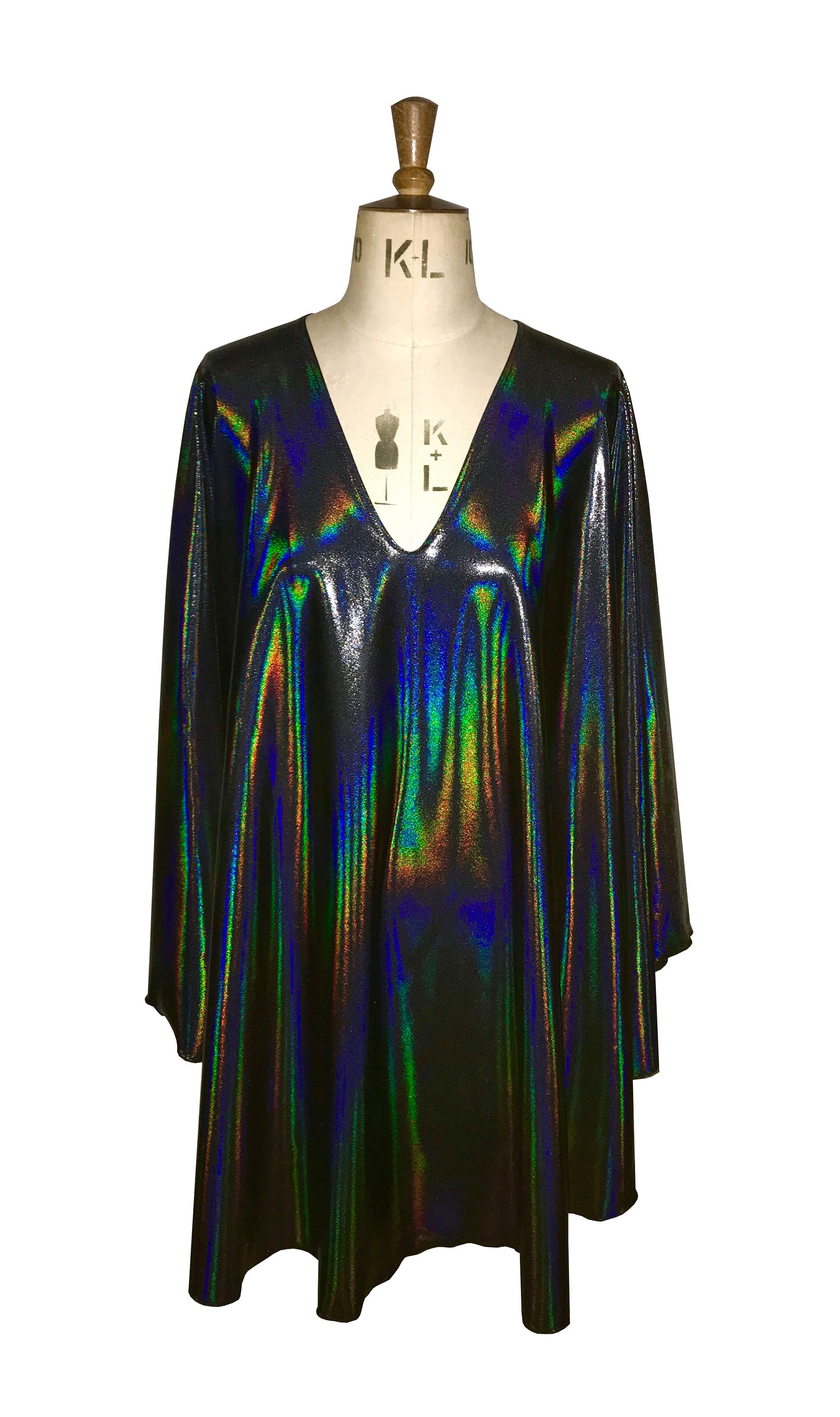 Baylis & Knight Black Holographic Plunge Studio 54 Disco
