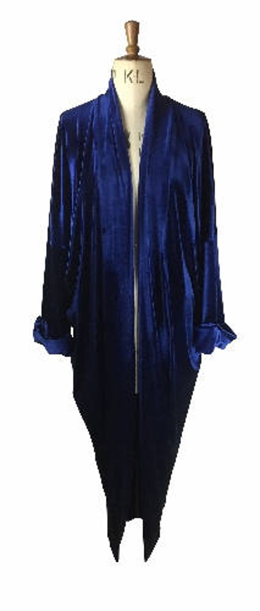 Baylis and Knight Blue Velvet Duster Coat Opera - Etsy