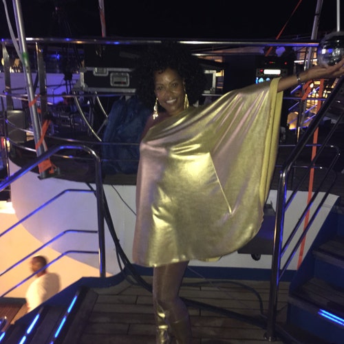 Baylis u0026 Knight Gold Lame STUDIO 54 Batwing 70's Disco - Etsy
