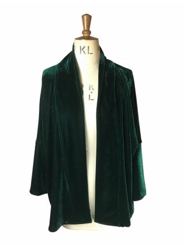 Baylis and Knight Green Velvet Kimono Elegant Cocktail Pinup - Etsy UK