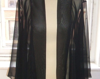 Baylis & Knight Black Sheer 'Kate' KIMONO Top Spring Jacket Winter Cardigan