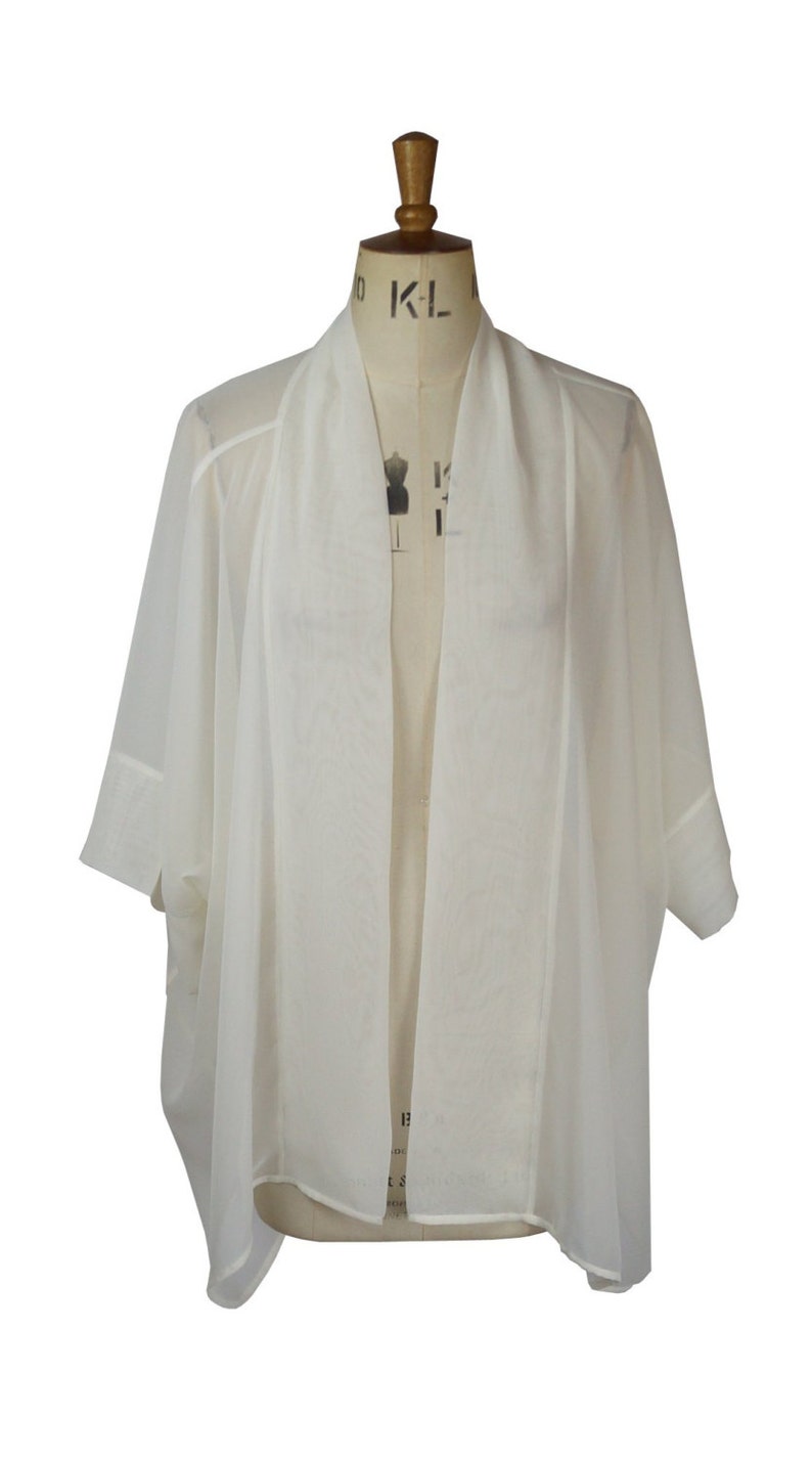 Baylis & Knight Cream Chiffon Mid Length KIMONO Jacket - Etsy