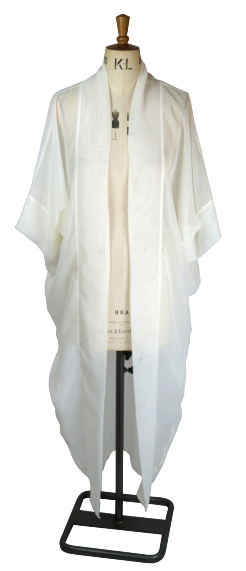 Baylis & Knight Cream Chiffon LONG Maxi KIMONO Jacket Oversize Etsy