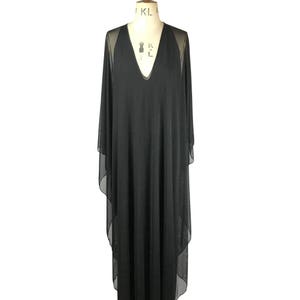 Baylis & Knight Sheer Black Plunge Maxi Studio 54 Dress - Etsy