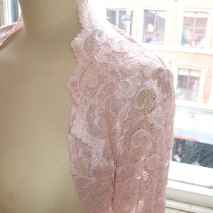 Baylis & Knight Pale Blush Baby Pink French Lace Cropped Long - Etsy