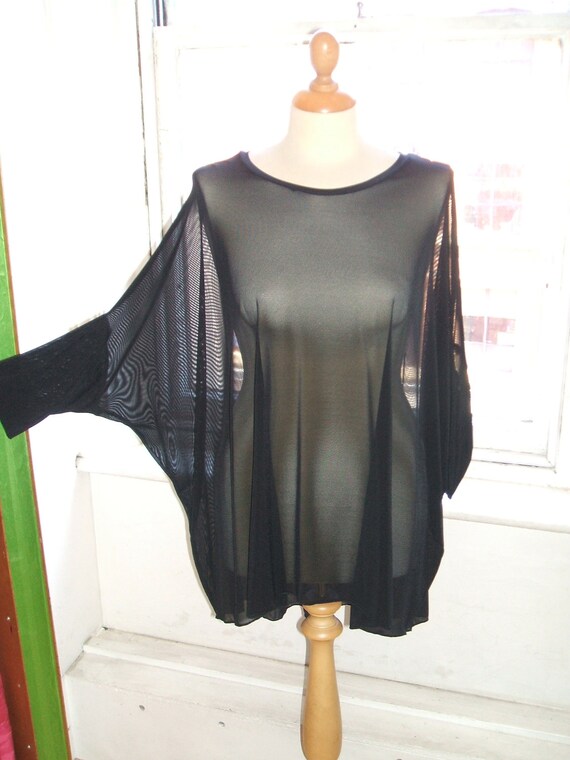 sheer batwing top