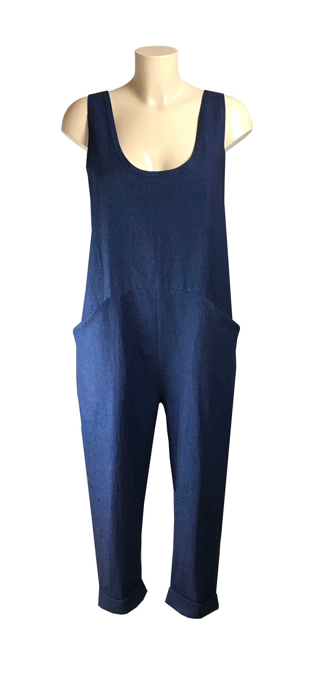 Baylis & Knight Denim Pocket Tapered Leg Jumpsuit - Etsy