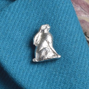 Hare Pewter Brooch | Hare Jewellery Gifts For Her | Hare Brooch