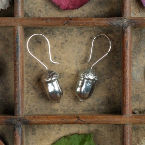 Acorn Drop Pewter Earrings | Oak Leaf & Acorn Jewellery Gifts For Her | Nature Earring Jewellery Gifts