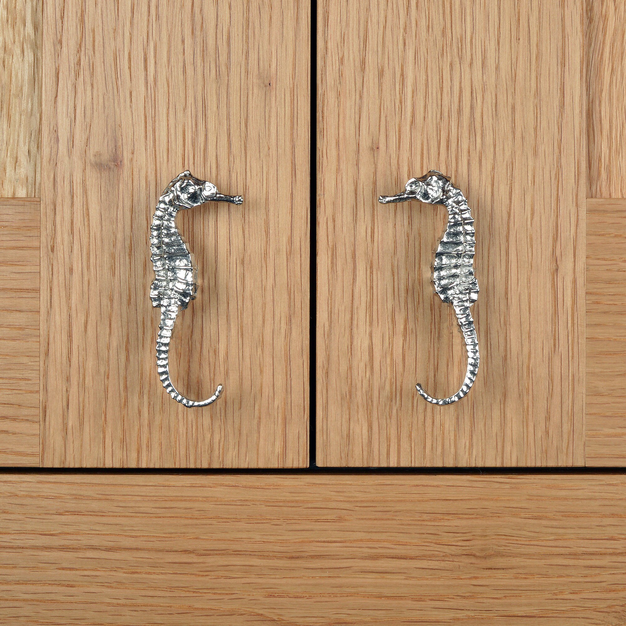 Seahorse Drawer Pulls left Facing Solid Fine Pewter Etsy UK