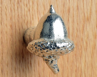 Acorn Pewter Cabinet Handle: Handmade Kitchen Cupboard Knob