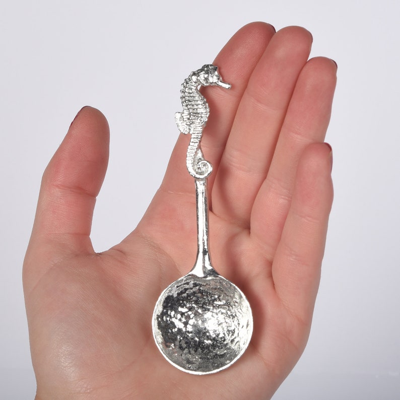 Seahorse Small Spoon, Seahorse Sugar Spoon. Useful Nautical Gifts, Seahorse Gifts To Use Every Day image 3