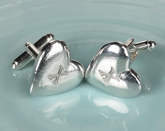Heart Cufflinks - 10th Anniversary Gifts For Men