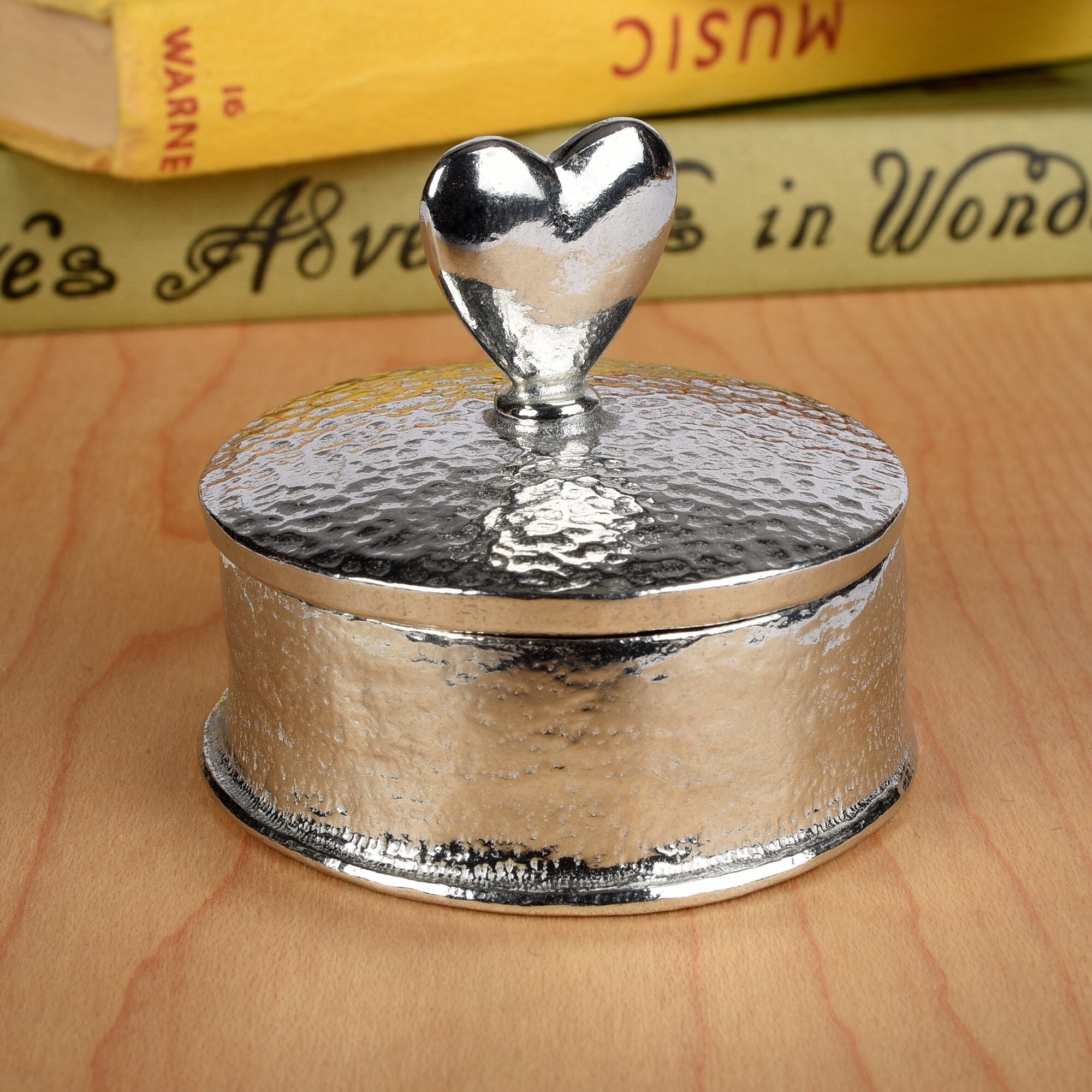 Personalised Pewter Tin 10th Anniversary Box With Heart, Handmade