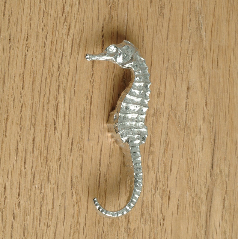 Seahorse Drawer Pull Left Facing Cupboard Handles Door Etsy