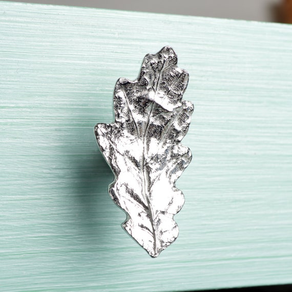 Oak Leaf Solid Fine Pewter Cabinet Knobs Uk Handmade Unusual - Kitchen Drawer Knobs Uk Oak Leaf Solid Fine Pewter Cabinet Knobs Uk Handmade Unusual - Kitchen Drawer Knobs Uk