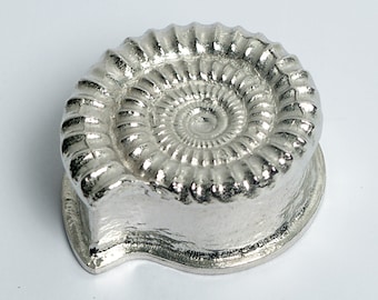 Ammonite Fossil Pewter Trinket Box - Fossil Gifts - Geology Gifts - Gifts For Geologists or Fossil Collectors - Dorset Gifts - UK Handmade