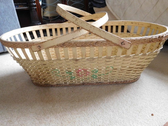 antique wicker bassinet
