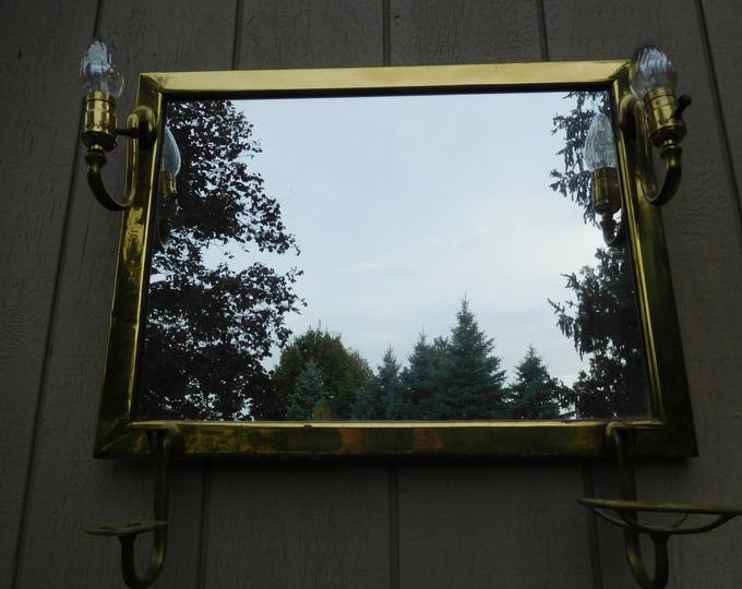 Vintage Lighted Bathroom Mirror With Soap and Toothbrush Holder - Etsy