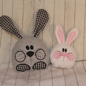Bunny Rabbit 3D Butt en Head Applique Pillow Stuffie Plush Machine Borduurontwerp ITH In The Hoop 4 maten afbeelding 5