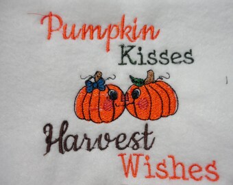PumpkinToilet Paper Embroidery Design  kisses Harvest Wishes Embroidery Digital Design Halloween Thanksgiving