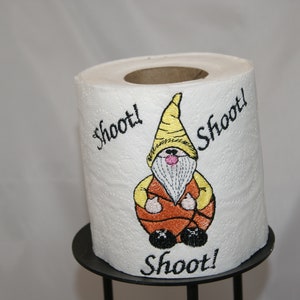 Basket Gnome Toilet Carta Ricamo Disegno Asciugamani 4x4 5x7 Shoot Shoot Squadra Sportiva