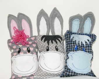 Donkey Boo Boo Aromatherapy Critter Rice Pack or Cover for rice pack Bean Bag Stuffie 5x 7 Only Size In The Hoop ITH