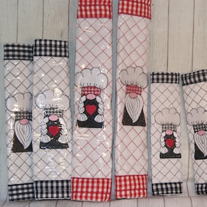 Gnome Kitchen Fridge Refrigerator Handle Wrap ITH Machine Embroidery Digital Design 3 Sizes