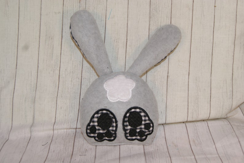 Bunny Rabbit 3D Butt en Head Applique Pillow Stuffie Plush Machine Borduurontwerp ITH In The Hoop 4 maten afbeelding 7