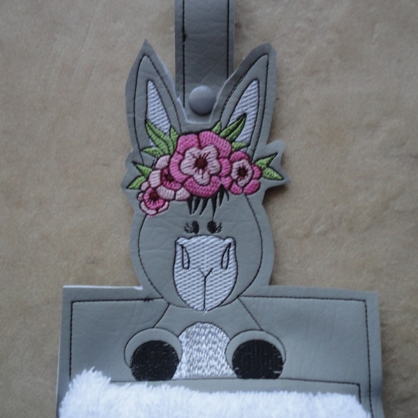 Towel Holder Donkey Floral Crown Towel Holder Topper Jenny Face Head