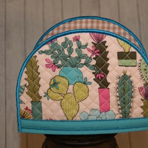 Uni Serviettenhalter Bezug Quilted Design- Maschinenstickerei Design 5x7
