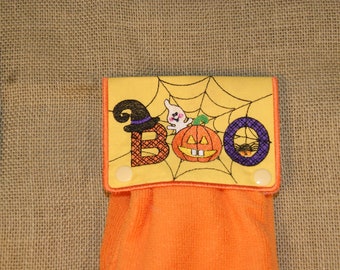 Boo Halloween Towel Holder Topper Machine Embroidery Digital Design 5x7