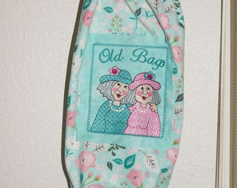 Old Bag Ladies Embroidery Digital Design Plastic Bag Holder