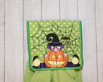 Witch Spider Towel Holder Topper Machine Embroidery Digital Design 4x4