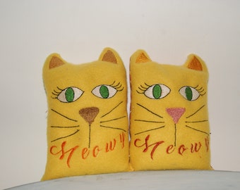Cat Meowy Rice Bag and/or Cover for Aromatherapy Bean Bag Stuffie 5x7 only Embroidery Digital Design