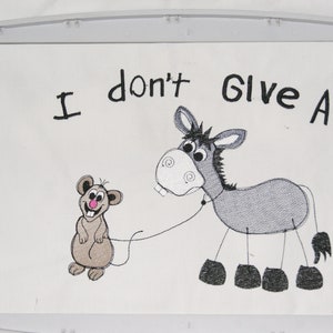 Esel Ratte Stickdatei I don't give a rat's Ass Digital Größere Designs