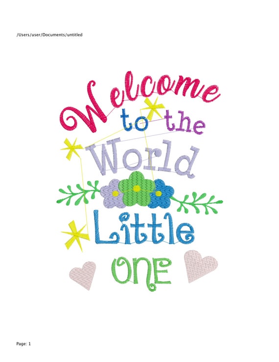 Welcome To The World Little One Instant Digital Downloads
