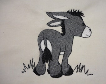 Filled Donkey Cute Embroidery Digital File 4x4, 5x7