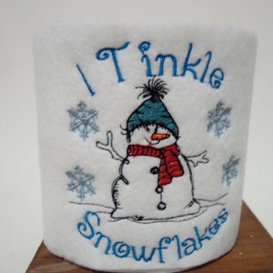 Toilet Paper Design Pupazzo di neve I Fiocchi di neve Di Natale Pupazzo di neve Natale Natale Pupazzo di neve 4x4 5x7