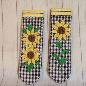 Sunflowers Skillet Pan Handle Sleeve Holder Pot Holder Machine Embroidery Design 5x7