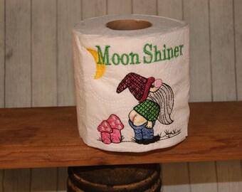 Gnome Moonshiner Toilet Paper  Embroidery Design Digital 4x4 and 5x7
