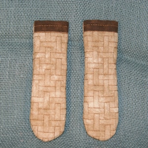 Basket Weave Quilted Pattern Skillet Pan Handle Sleeve Pot Handle Holder Pot Holder Machine Embroidery Design 5x7