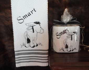 Donkey Butt Ass Toilet Paper Embroidery Design  Smart Ass Digital  4x4 5x7
